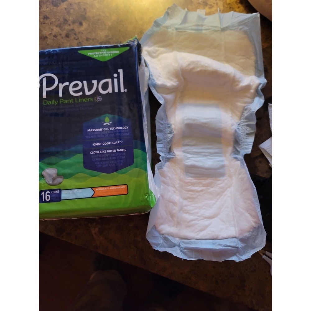 Prevail Incontinence Liner 28" L Pant Liner Moderate 96 Ct